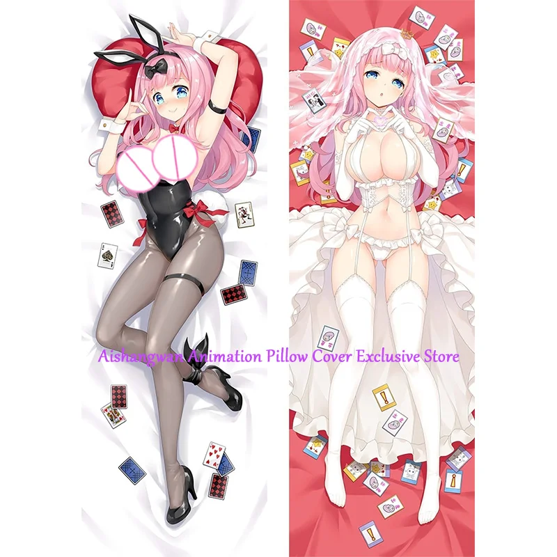 

Dakimakura Anime Pillow Cover Fujiwara Chikal Double Sided Print 2Way Cushion Bedding Festival Gifts Gifts