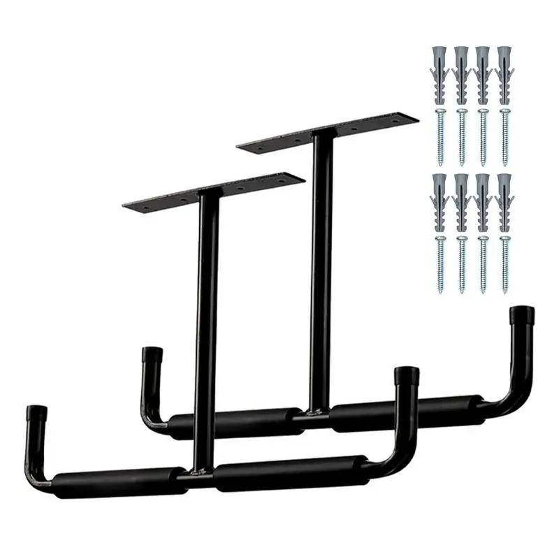

2PCS Strong Steel Ceiling Bike Racks Multifunctional Storage Holders & Racks Overhead Garage Container Rack For Overhead