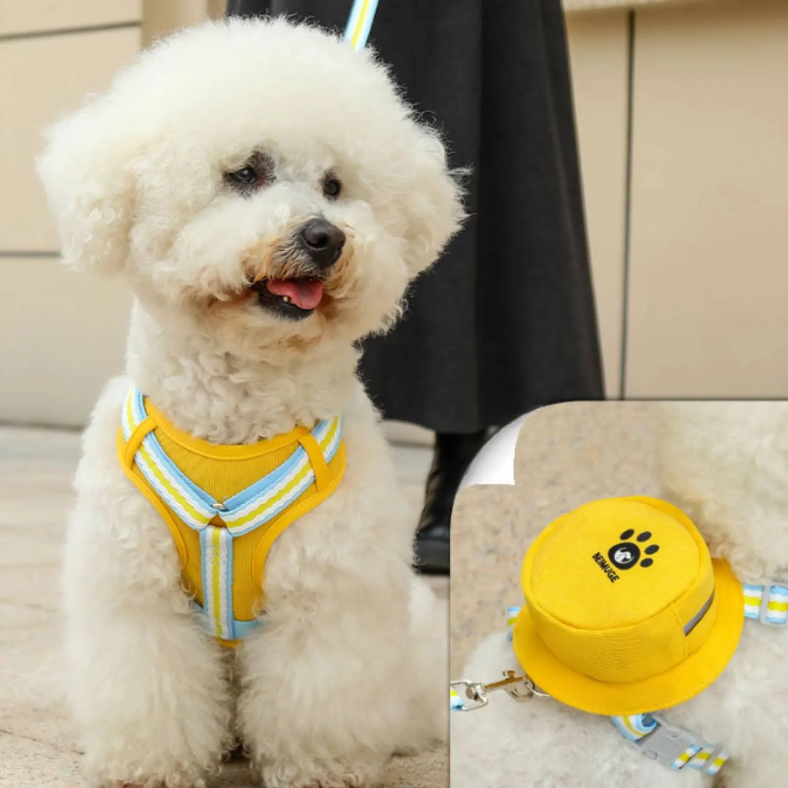 

Vest Dog Harness Large Capacity Escape Proof Harness Pet Gear No Pull Cute for Travel