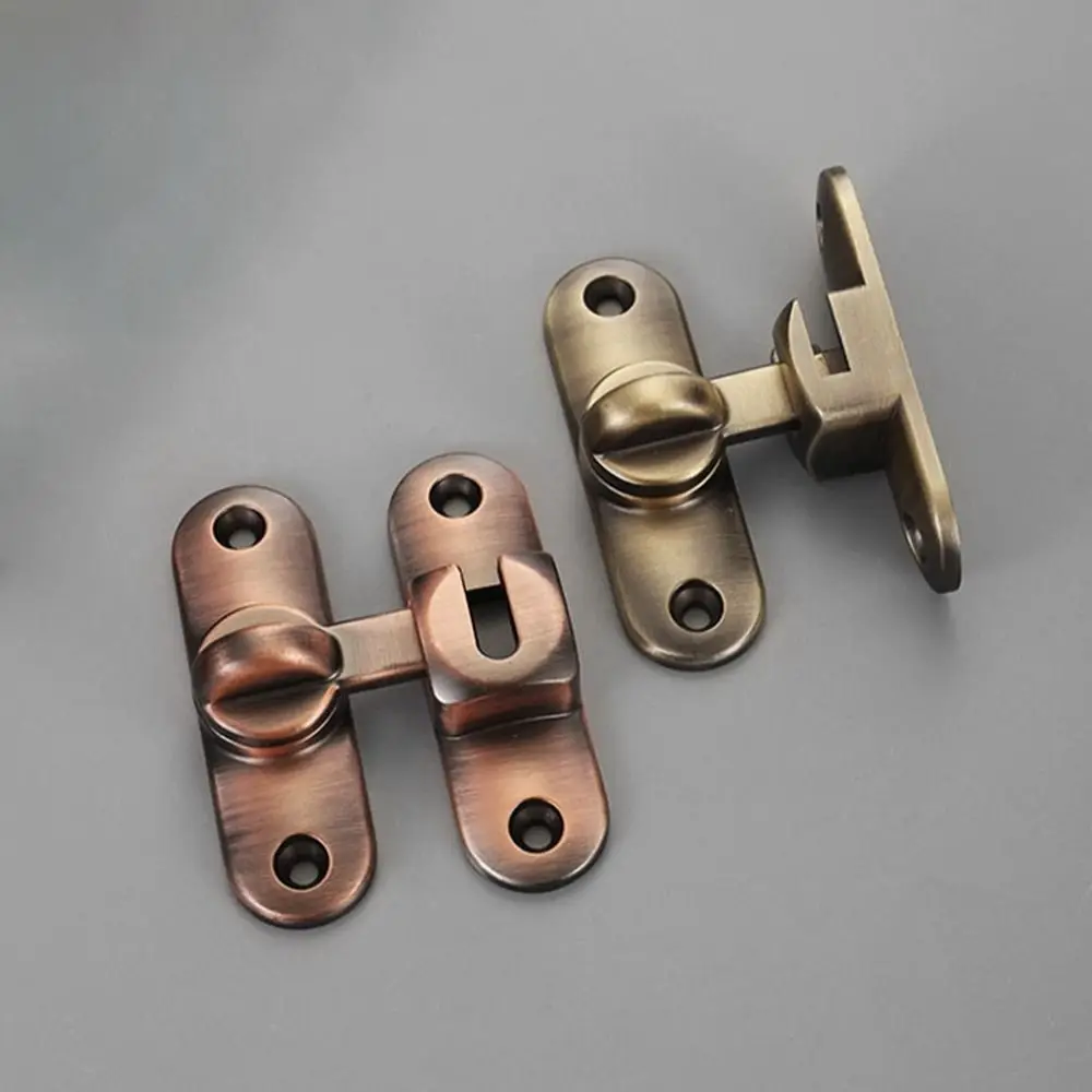 No Punching Zinc Alloy Anti-theft Buckle 90°/180° Dual Purpose Sliding Door Latch Butterfly Latch Door Buckle Door Bolt Hardware