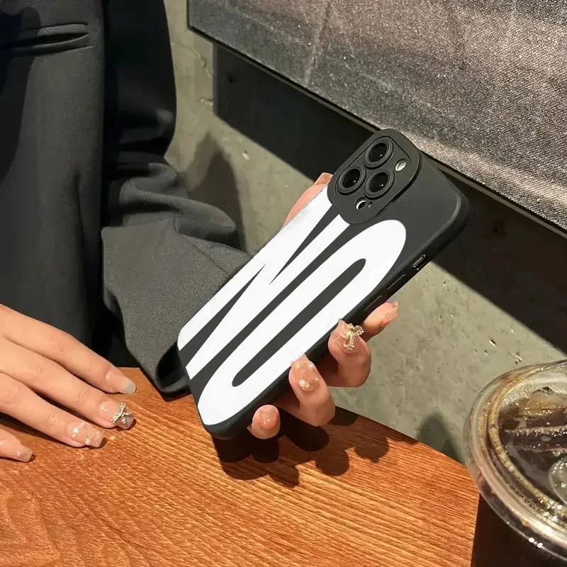 

English Words YES NO Pattern Phone Case For iPhone 16 Pro Max 15 13 14 12 11 XS X XR 16E 7 8 Plus SE 2022 Shockproof Soft Cover