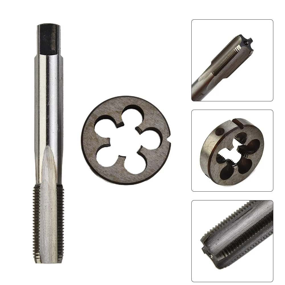 メートルねじタップダイス-高さ10mm-ダイス径38mm-m15×125mm-製造用金属加工ストレートフルートタップ