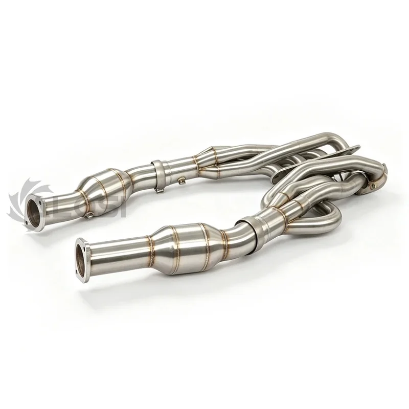 Stainless Steel Strip Catalytic Exhaust Manifold With Heat Insulation Layer for Jeep Grand Cherokee Trackhawk 6.2L V8