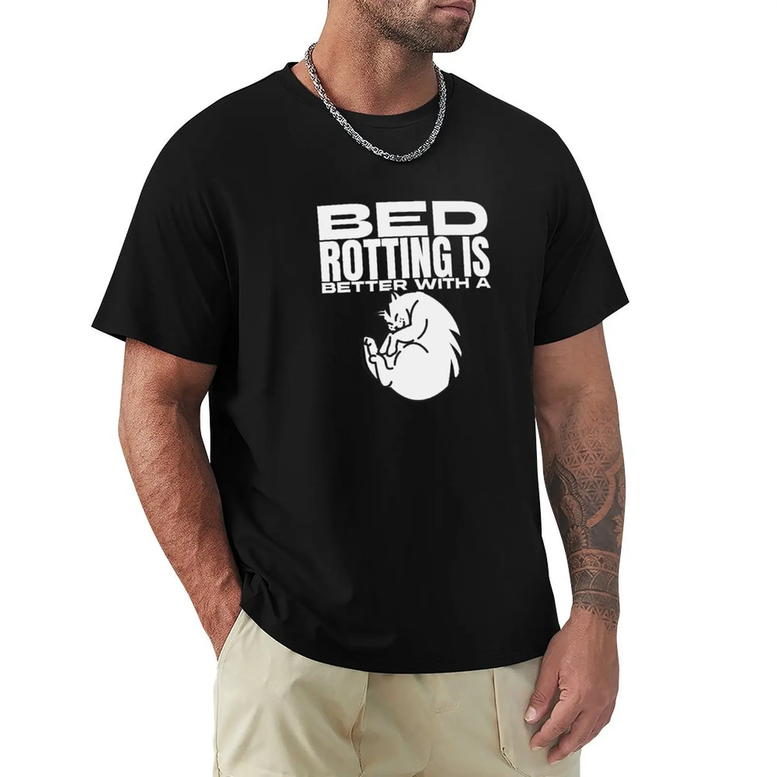 

Bed Rotting is better with a Cat T-Shirt Mechanic Work Tee Shirt