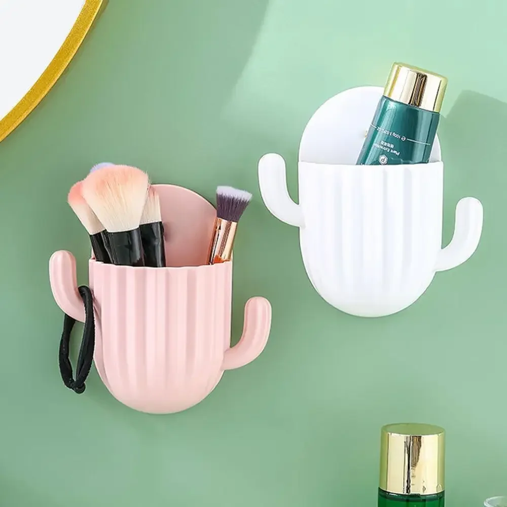 

Plastic Wall Self-adhesive Cactus Storage Rack Bathroom Storage Holder Kitchen Bathroom Toothbrush Storage Wall Mount Holder
