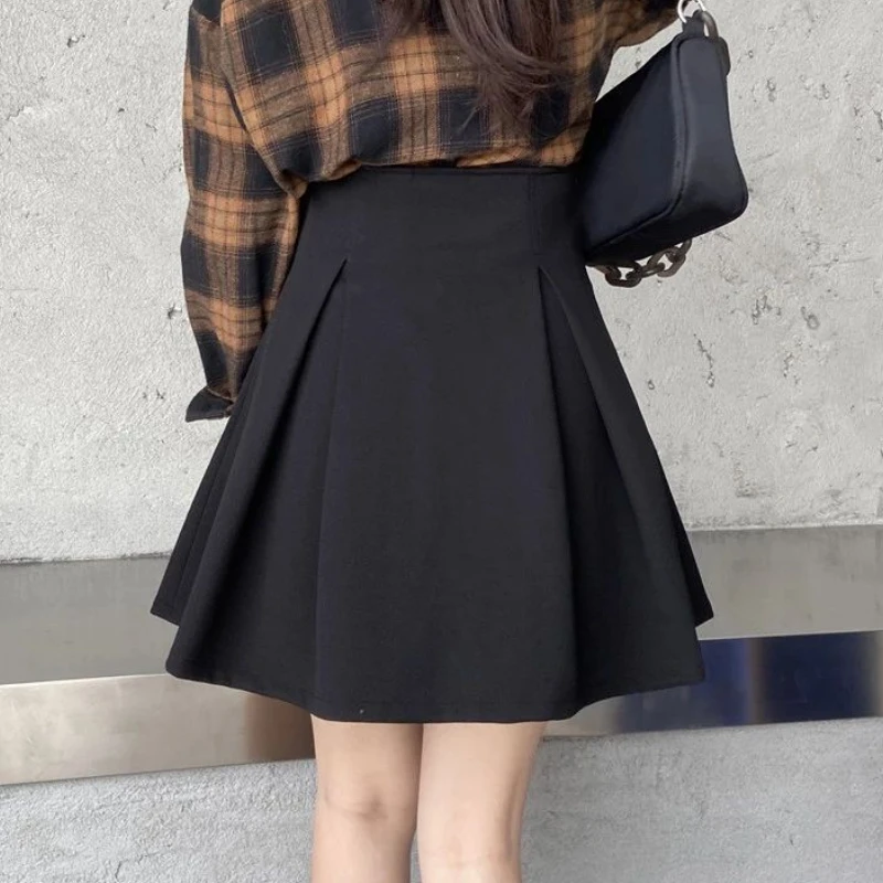 Black Skirts Women Mini Streetwear Hotsweet A-line Summer Elegant Simple Aesthetic Preppy Style Students Daily All-match Ins New