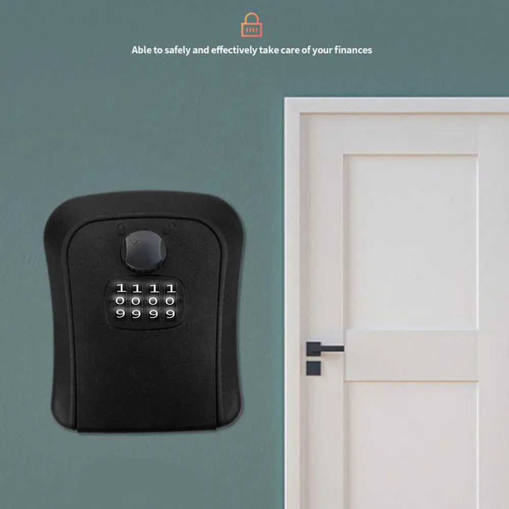 Neue Smart Code Passwort Key Lock-Box Lagerung Schlüssel Wand Schlüssel Safe Wasserdichte Outdoor Keybox 4 Ziffern Passwörter