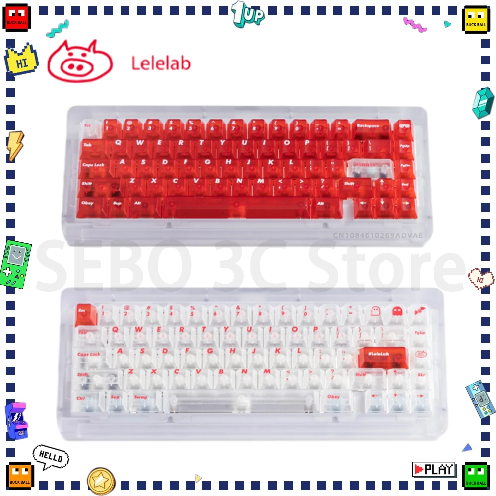 

LeleLab SupSup Keycaps Set ABS Mechanical Keyboard Keycap 137Keys Light Transparent Relegendables Key Caps Pc Gamer Accessories