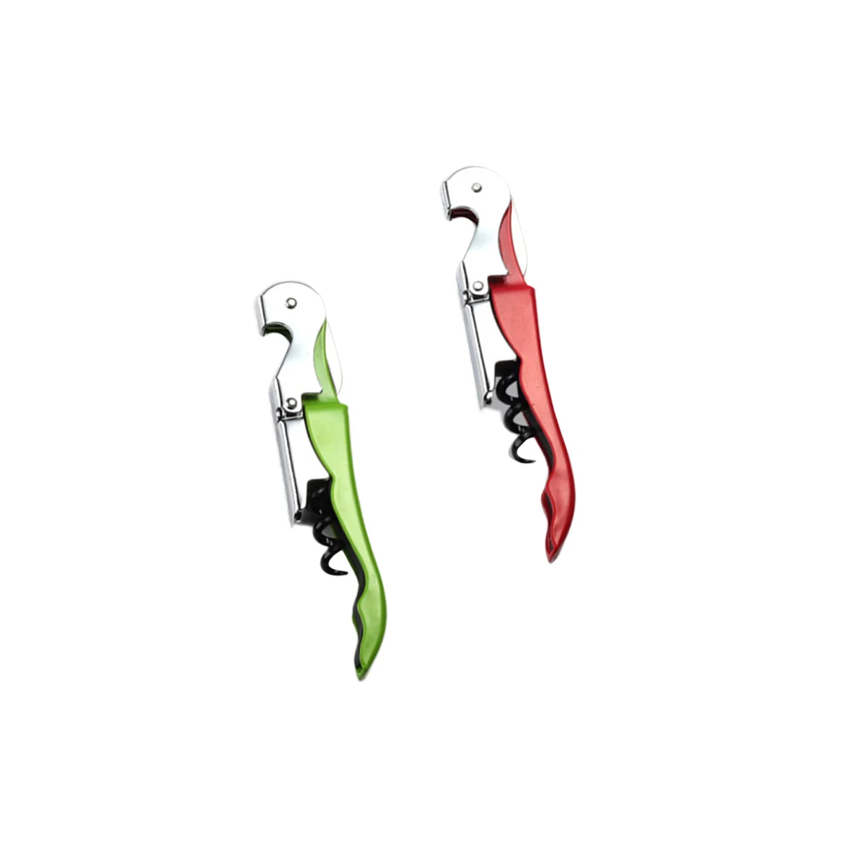 

2Pcs Multifunctional Waiters Corkscrew with Foil Cutter Smooth 2-Step Pull Wine Opener for Home Bar Server Use