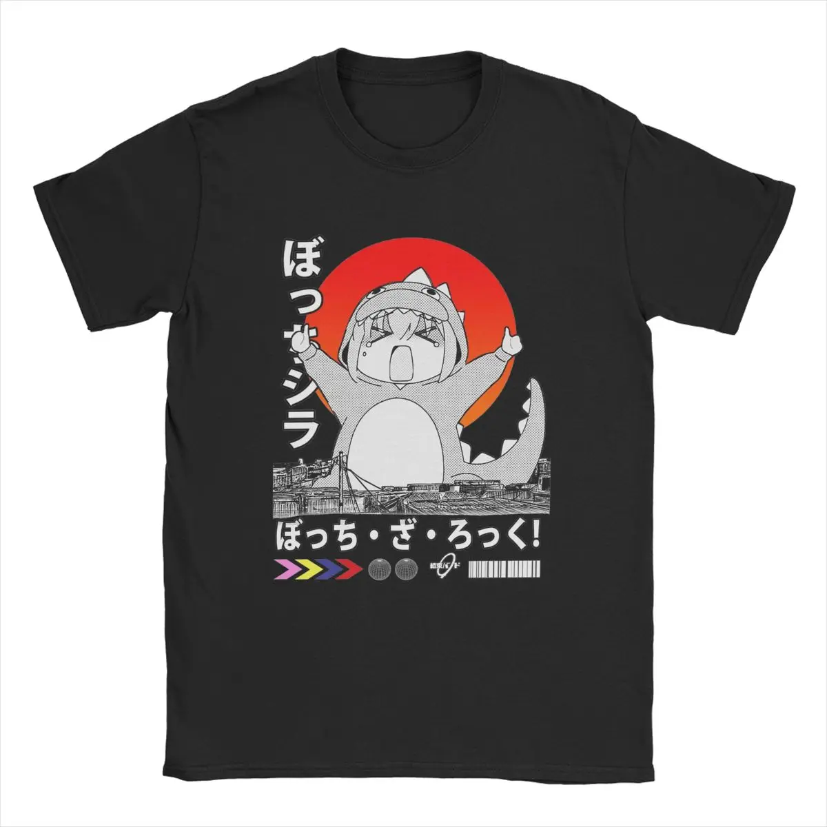 Men T-Shirts Kawaii Bocchi Kaiju Vintage Pure Cotton Tees Short Sleeve BOCCHI THE ROCK T Shirt Crewneck Tops Summer