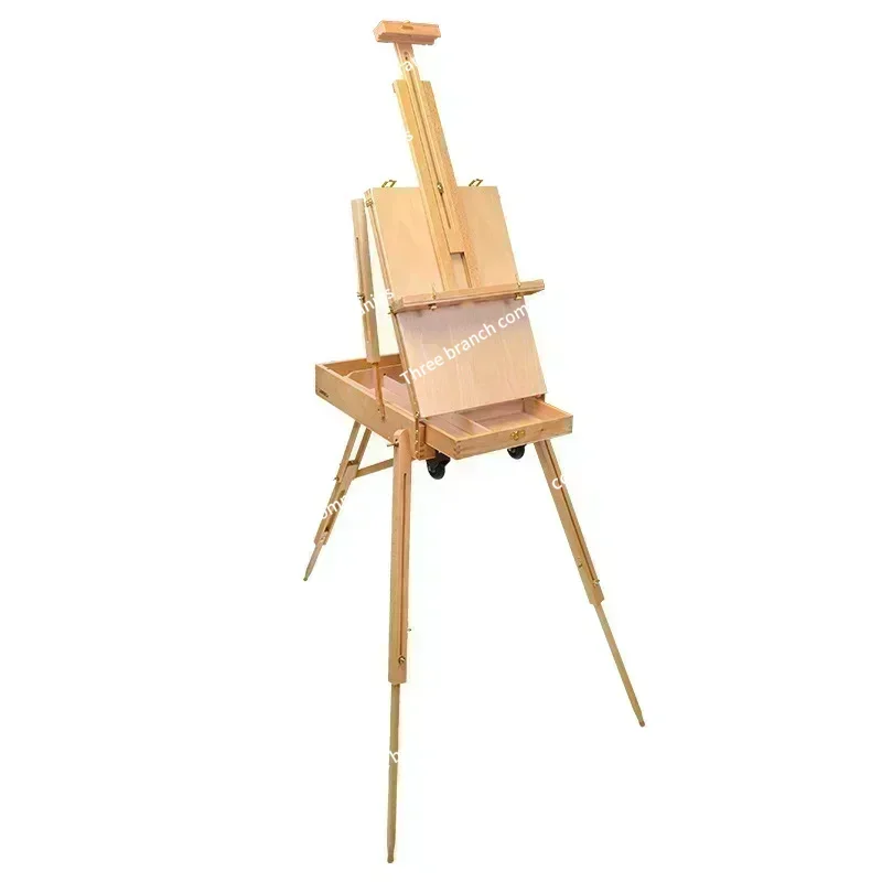 Style Easel Folding Sketch Painting Easel with Drawer, Artist Wood Palette, Tripod Easel Stand for Painting, Sketching