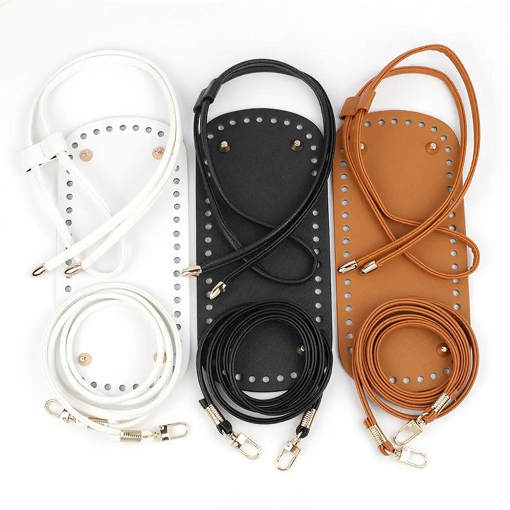 Bag Knitting Set Shoulder Strap Crochet PU Leather Bag Accessories for Purse