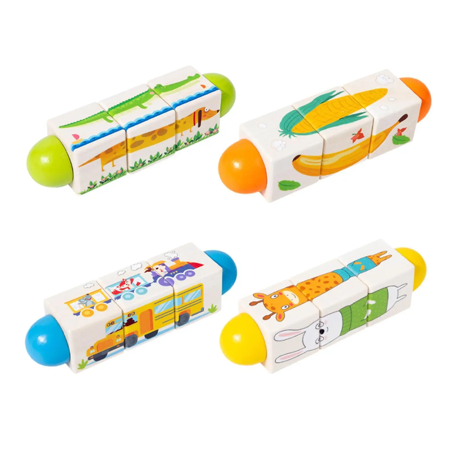 

Деревянная вращающаяся головоломка для раннего образования для дошкольников, подарки на день рождения