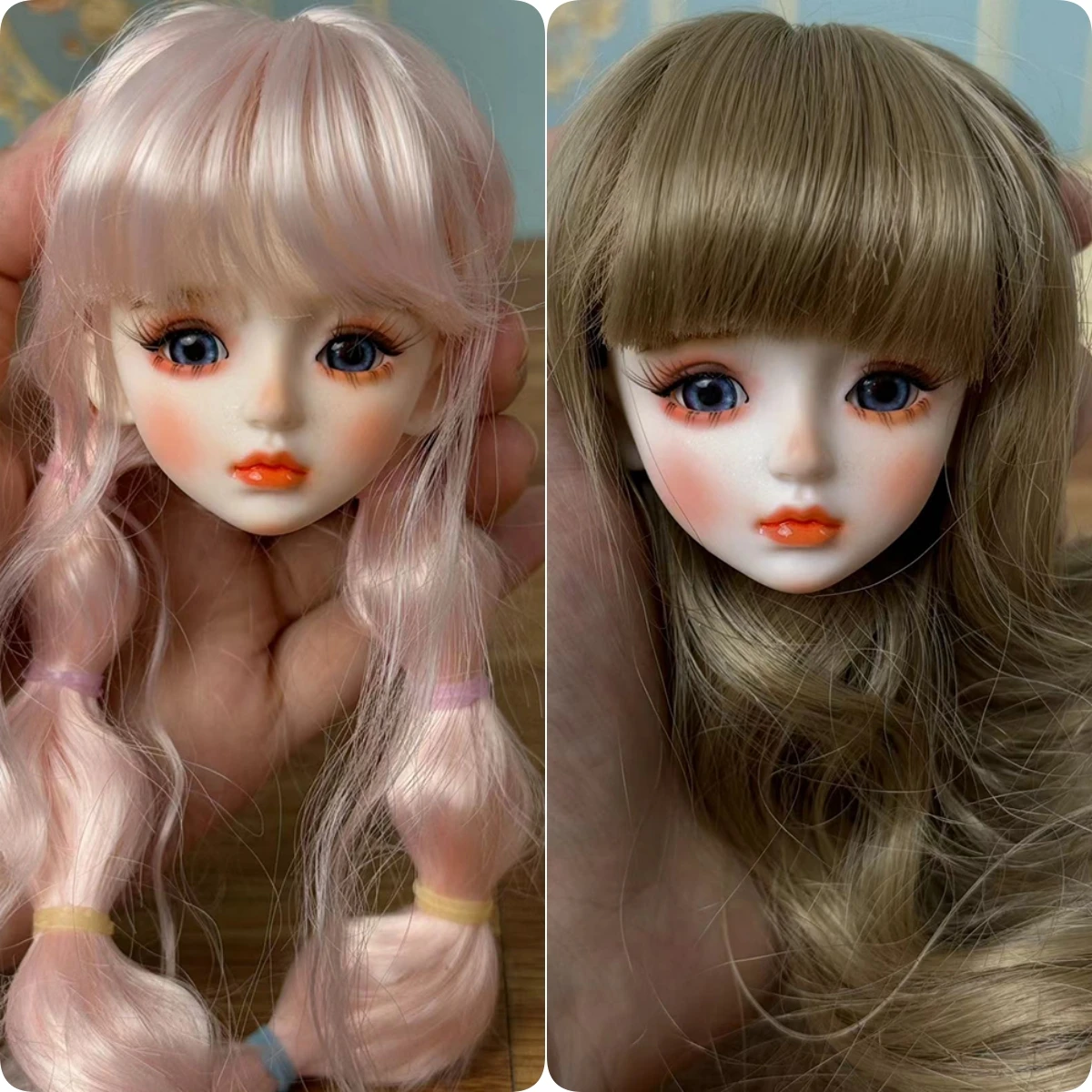 Cute DIY 1/6 BJD Doll Head Princess Doll Handmade Makeup 30cm Doll Girls Dolls Toy Birthday Gift