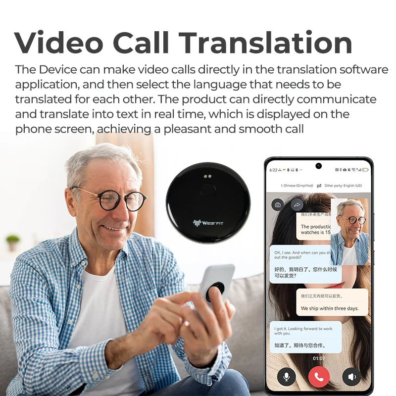 AI Voice Assistant Accurate Translator 137 Language Video Photo Meeting Record Translate Simultaneous Interpretation Translation