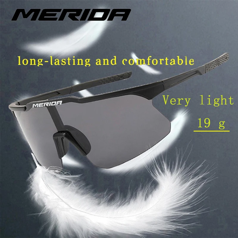 Merida-Lunettes de soleil de cyclisme pour femmes et hommes, lunettes de sport UV400, lunettes d'équitation, vélo de montagne, route, verres d'extérieur avec étui