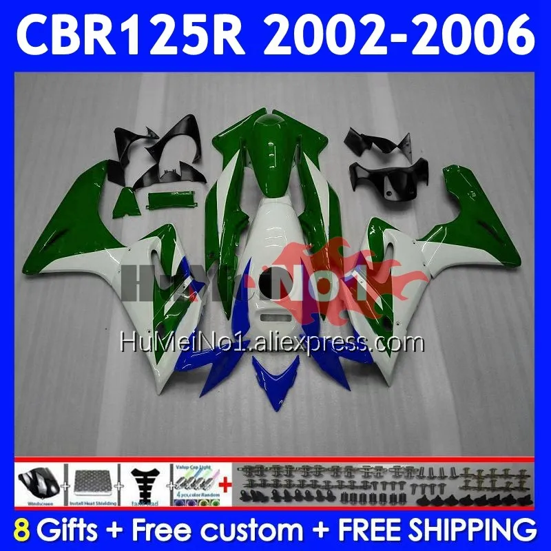 +Tank For HONDA CBR125R CBR-125R 02 03 2004 2005 2006 12No.10 CBR125 Green blue CBR 125CC 125 125R 2002 2003 04 05 06 Fairing