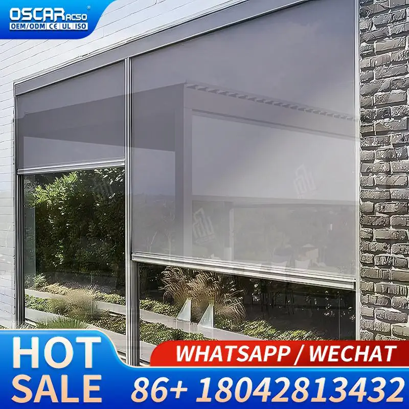 Contemporary Exterior Interior Roller Shades Aluminum Rustproof Weatherproof Window Coverings Patio Pergola Balcony Germany Aust