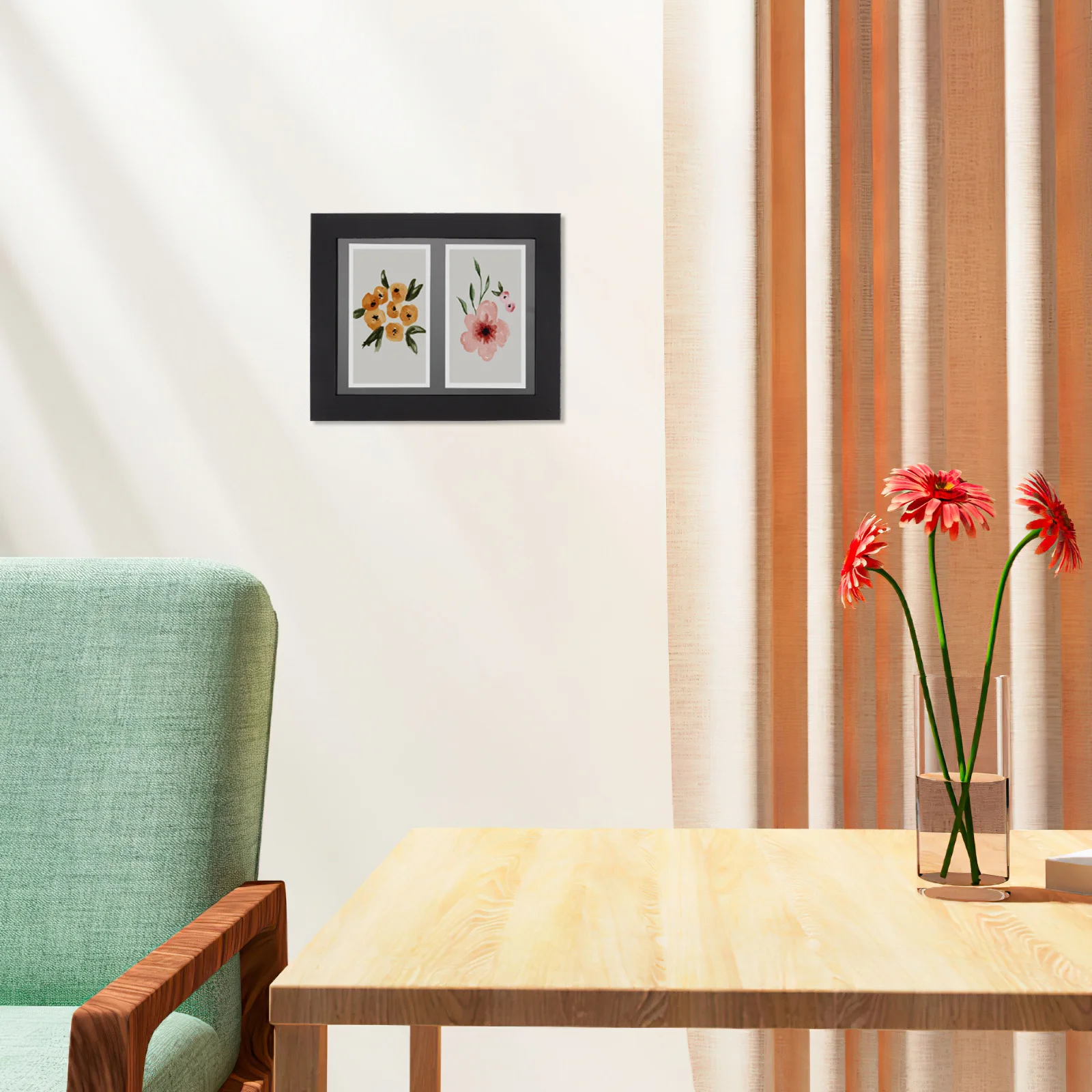 

2 Card Wall Mount Display Case for Trading Cards - Dustproof Acrylic Cover with Wood Frame - Game Card Holder for Sports