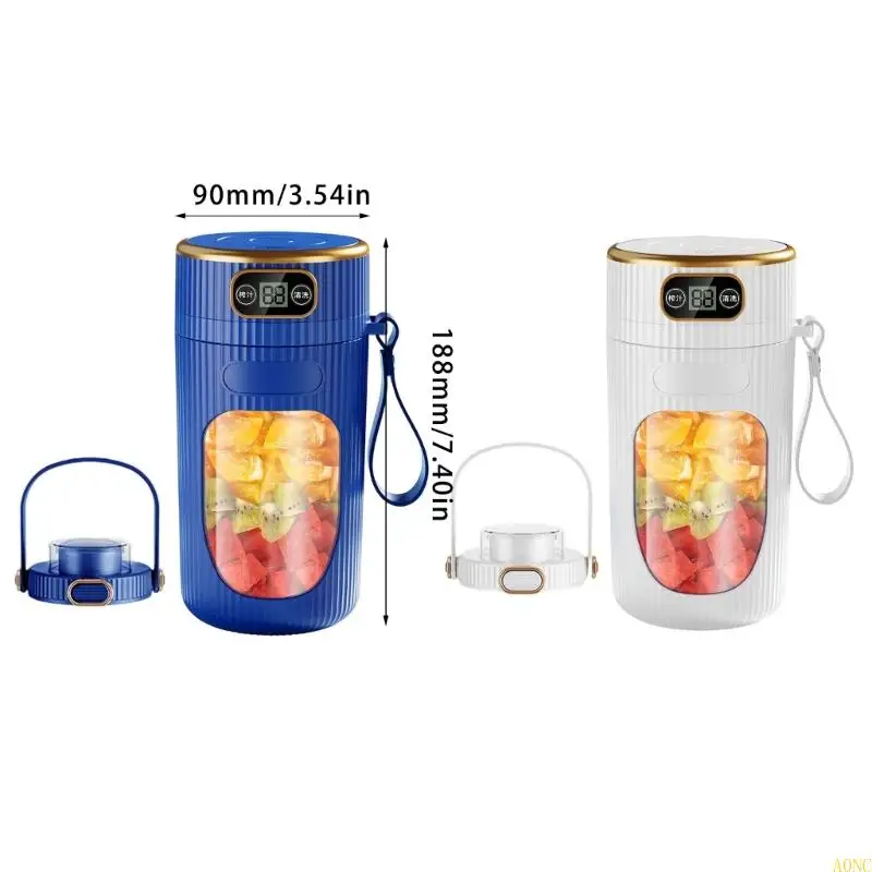 A0NC効率的なポータブルジューサーカップ2600mAhバッテリーLEDデジタルディスプレイジュースメーカーと忙しい専門家向け