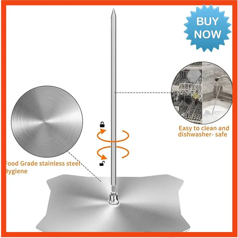 

BISM Stainless Steel Vertical Meat Spit BBQ Skewer Stand For Enjoyable Indoor And Outdoor Grilling Experiences