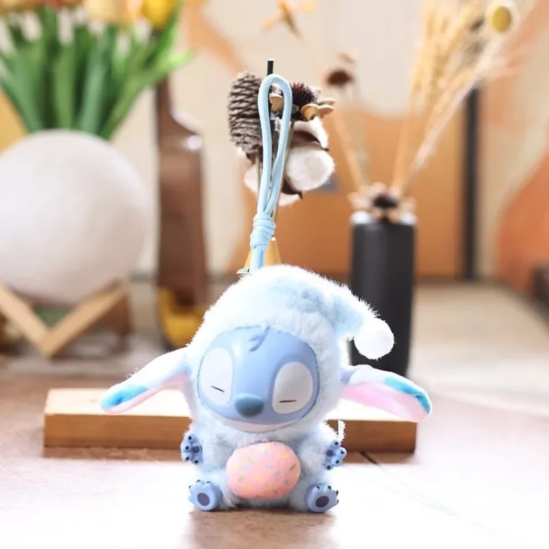 Disney Bag Pendant Stitch Eat Something Before Sleep Series Plush Blind Box Vinyl Toys Cute Doll Mystery Box Decor Gift Toy