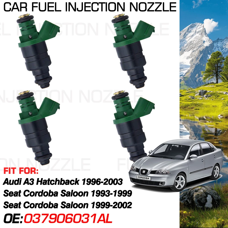 for Audi A3 S3 8L Hatchback 1996-2003 Seat Cordoba 8K Saloon VW Derby 1993-2002 Car Fuel Injectors Nozzle Injection 037906031AL