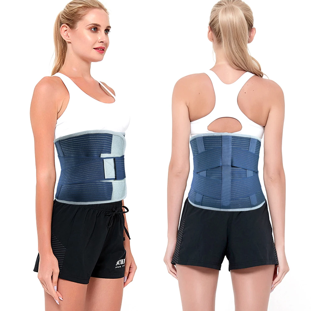 حزام دعم قطني يخفف آلام أسفل الظهر والجنف وعرق النسا والقرص المنفتق ودعامة الظهر للرفع في العمل والتمارين الرياضية