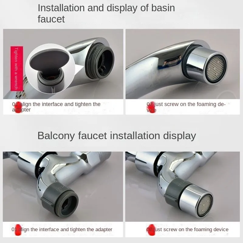 Faucet Adapter ABS Tap Connector Conversion Joints Repair Tap Converter Bubbler for Bathroom Kitchen Water Purifier Accessories