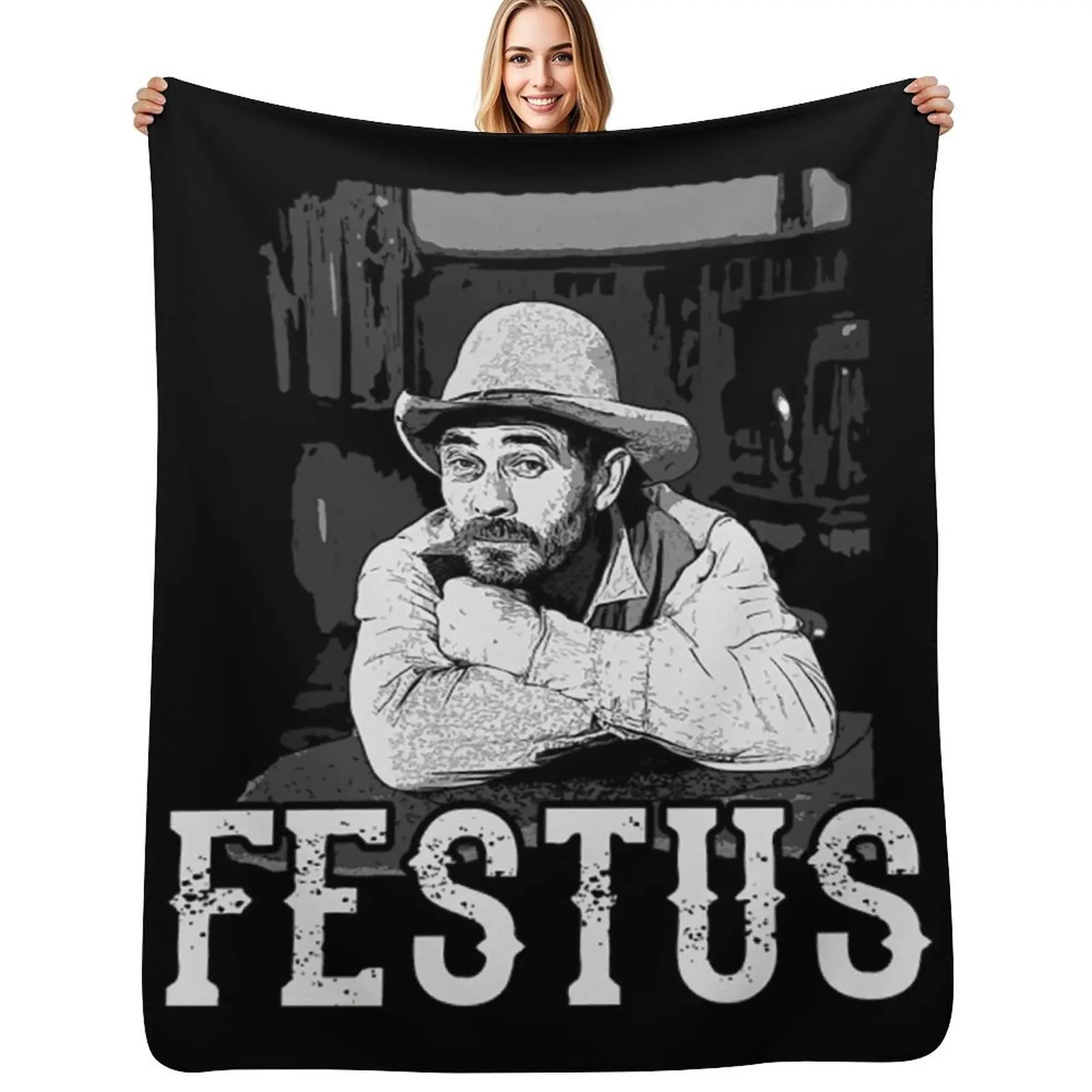 

Gunsmoke T-ShirtFestus from Gunsmoke Throw Blanket Fluffy Cozy Throw Blanket for Home Decor