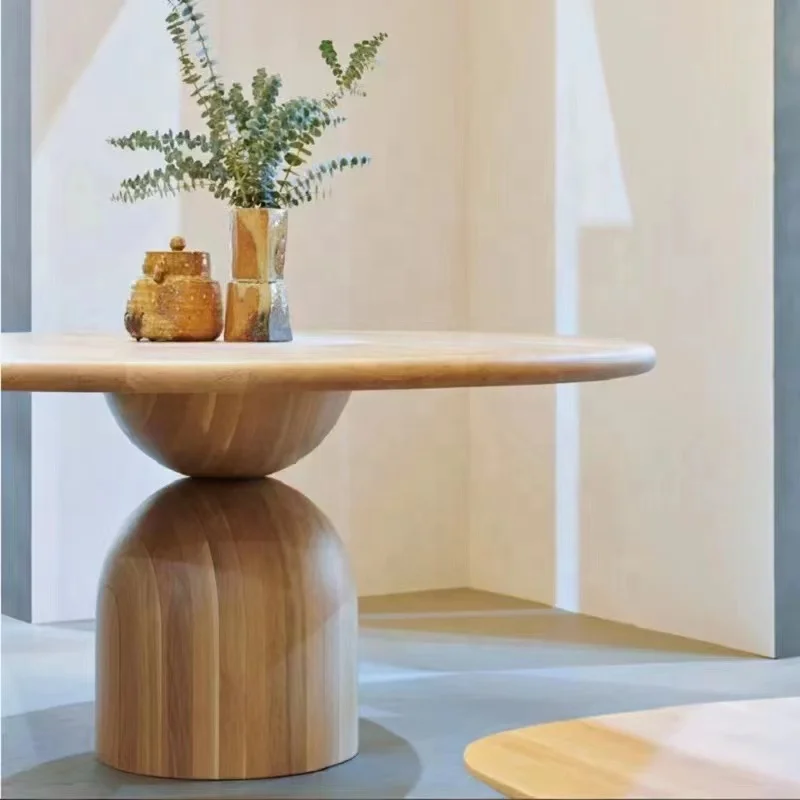 Modern dining room furniture Bell round dining table Wooden table