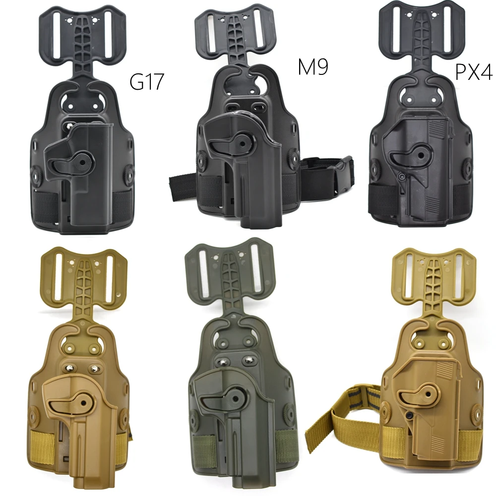 Taktik Bırak Bacak Platformu Kılıf Beretta PX4/M9 Colt 1911 Glock 17 Avcılık Ayarlanabilir Bacak Bırak Kılıfı