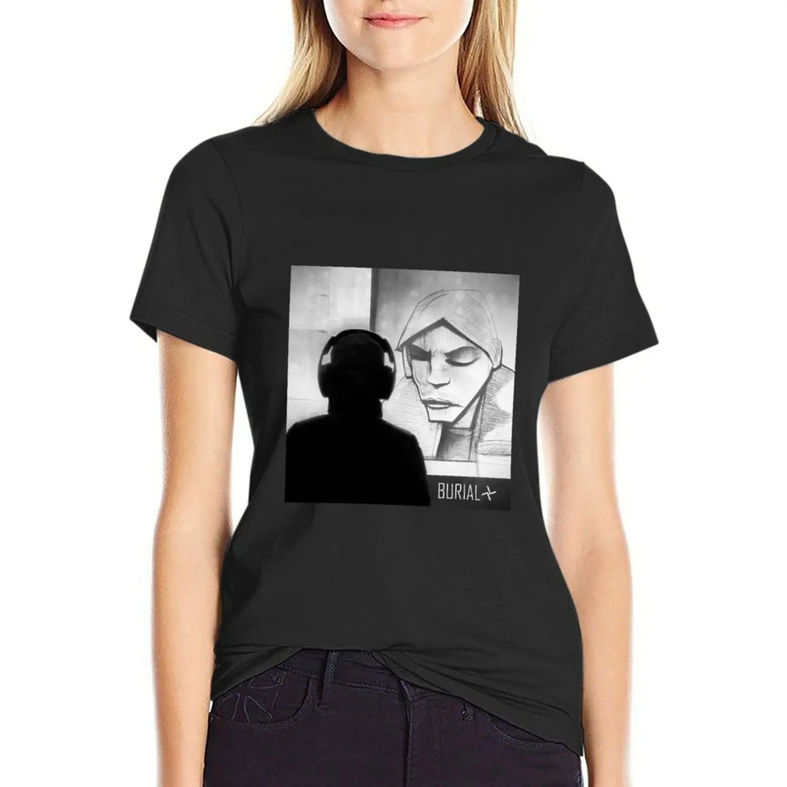 

Burial - Untrue - Redesigned Album Art T-Shirt heavyweights animal print shirt for girls Aesthetic clothing Womens clothing