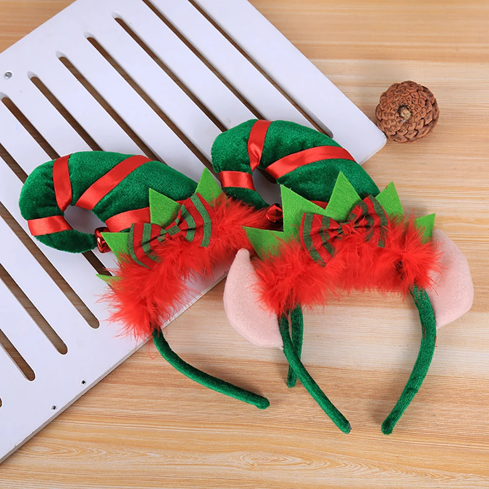 Christmas Headbands Xmas Party Favors Decoration Supplies Xmas Gift Photo Booth Holiday Hair Hoops Headwear Cosplay Party Gift