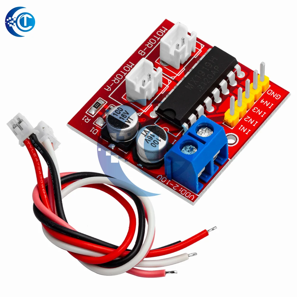 1PCS 2.5A Dual bridge brushed DC motor Drive Controller Board Module for Arduino smart car robot Low power consumption MX1919