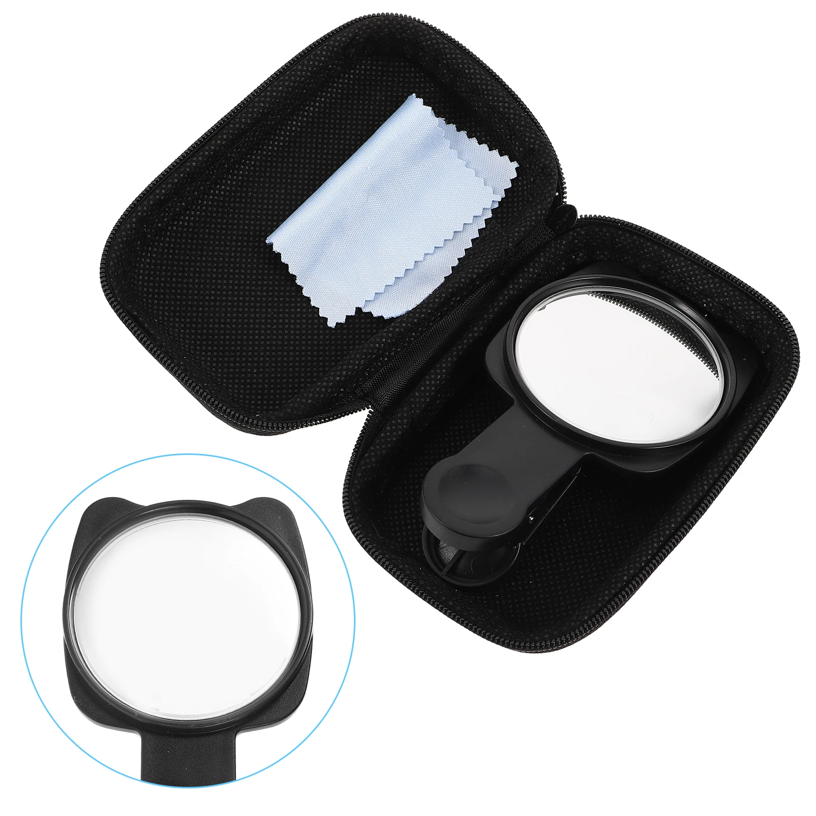 

Selfie Mirror Compact Phone Clip High Definition Lens Adjustable Angle Durable Material Phone Camera Mirror Photography
