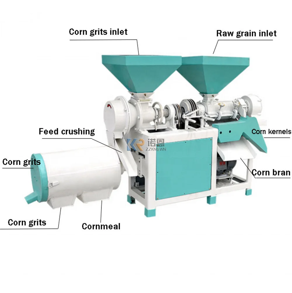 Commercial Corn Miller Automatic Grain Mill Maize Kernel Wheat Flour Milling Machine