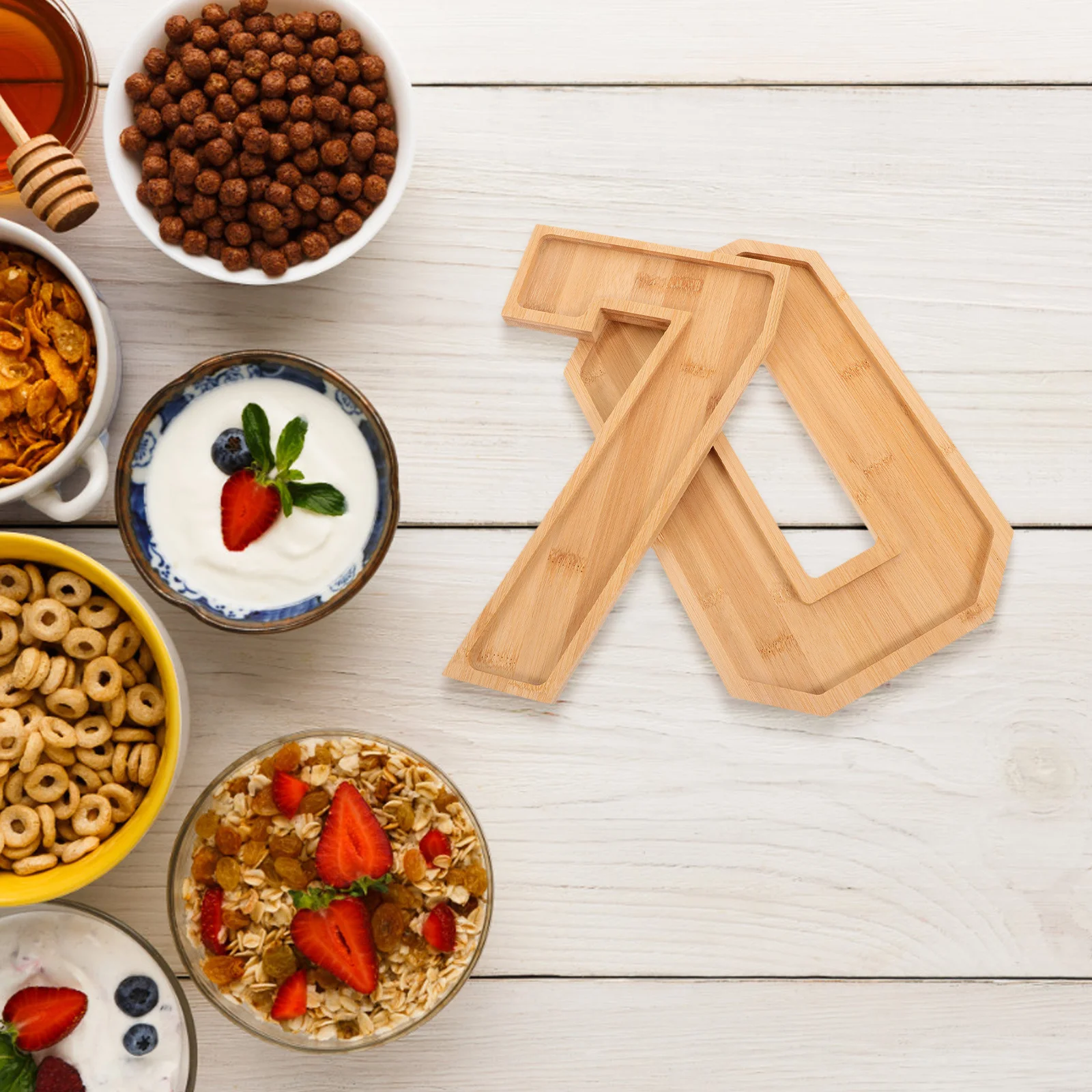 

1Set Large Number 70 Fillable Wooden Tray for Snack Food Candy Cake Cookies Creative Design Practical Storage Solution