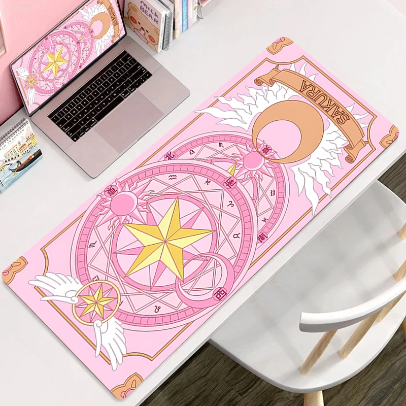 Pink Sailor Moon Mouse Pad Large Non Slip Keyboard Desktop Mousepad Laptop Anime Laptop Kawaii Desk Mat Cartoon Extend Game Pads