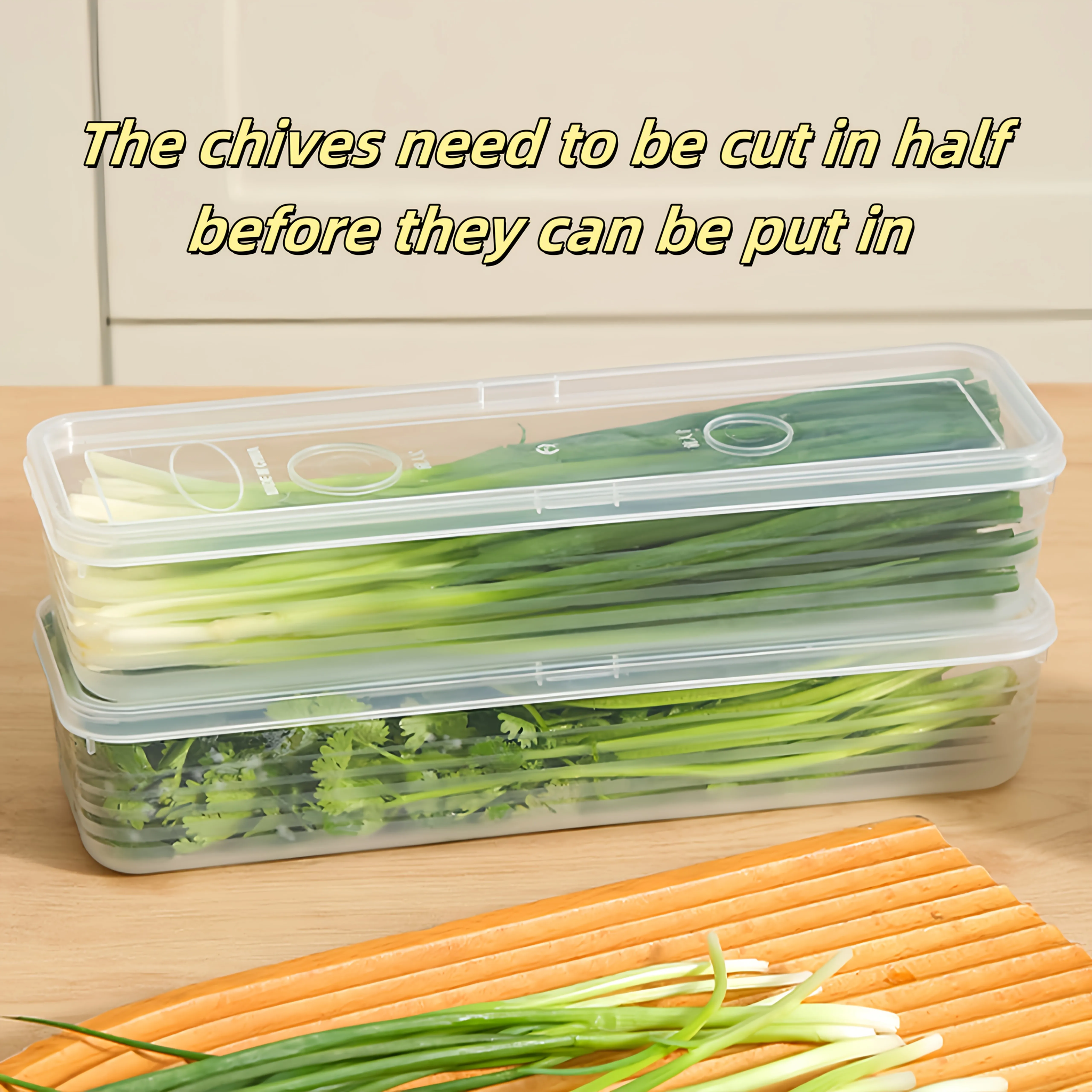 

2/4/6pcs Food Vegetable Storage Containers - Refrigerator Storage Box - Durable Sealed Kitchen Storage Box, Kitchen Organizer
