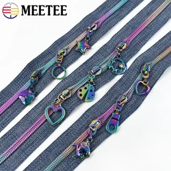 1/2/3/4/5Meters 5# Nylon Zipper Tape with Colored Zip Slider Bags Garment Pocket Decor Zippers Repair Kit DIY Sewing Accessories