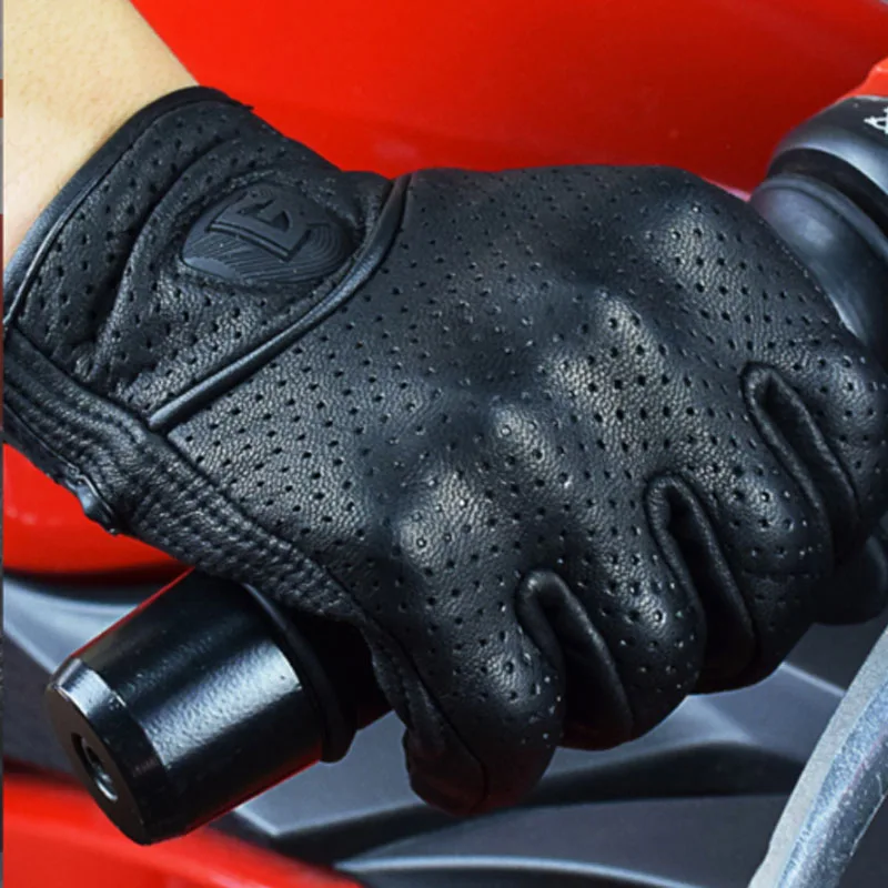Leather Motorcycle Dirt Bike Cycling mx Gloves Men's Women's Enduro Anti-Slip Motocross Motorbike Racing Riding Equipment Glove