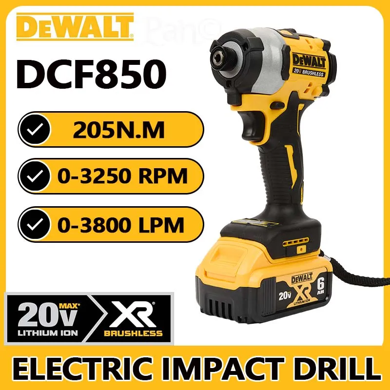 DeWalt 20V Brushless Impact Screwdriver Plasterboard Colored Steel Tile Dovetail Screw Electric Screwdriver Dcf850  전동드라이버 공구