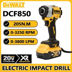 DeWalt 20V bezszczotkowy wkrętak udarowy do płyt gipsowo-kartonowych kolorowy płytka stalowa wkrętak elektryczny wkrętak z jaskółcą ogona Dcf850 전동드라이공시 구