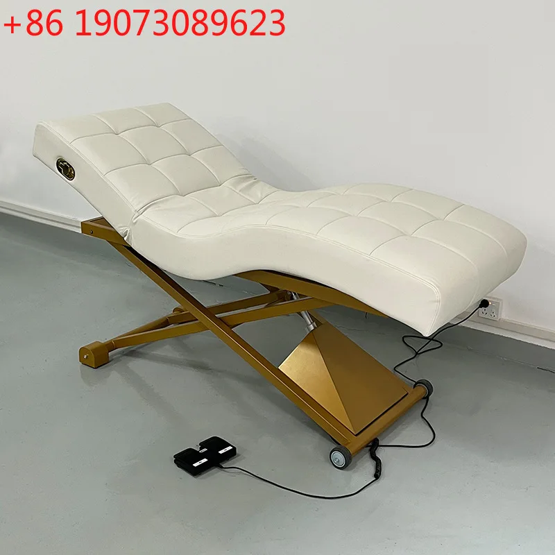 

Новая электрическая подъемная косметическая кровать для салона красоты, специальная спа-кровать для массажа лица