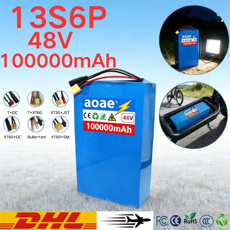 For E-Bike E-Scooter 48V 13S6P 100Ah With BMS Large Capacity Fast Charging Lithium Battery Pack | High Capacity Power