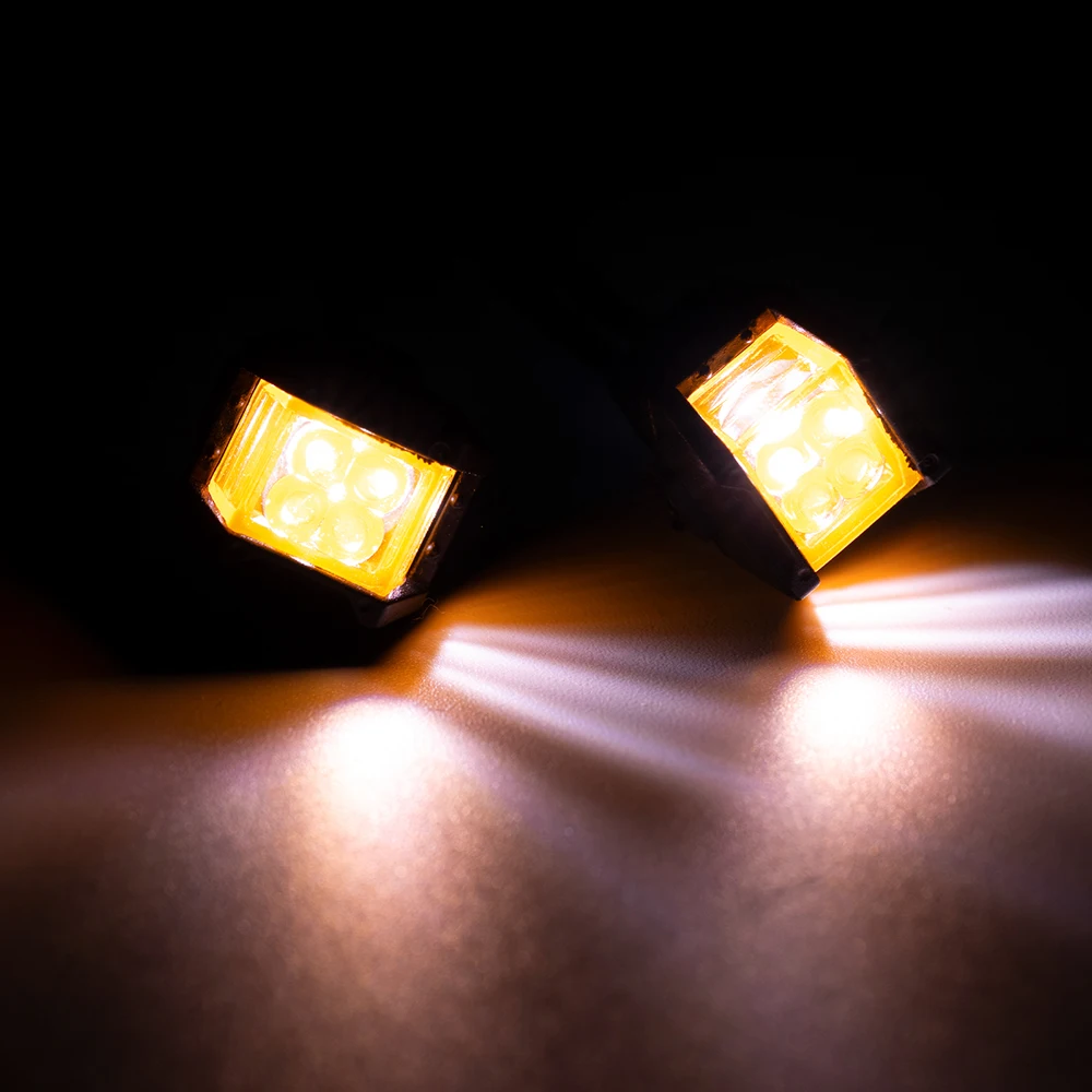 AXSPEED RC Auto Orange/Rot/Weiß LED Strahler 12mm Quadratische lampe Für Axial SCX10 TRX4 1/10 licht DIY Teile – Detail 11