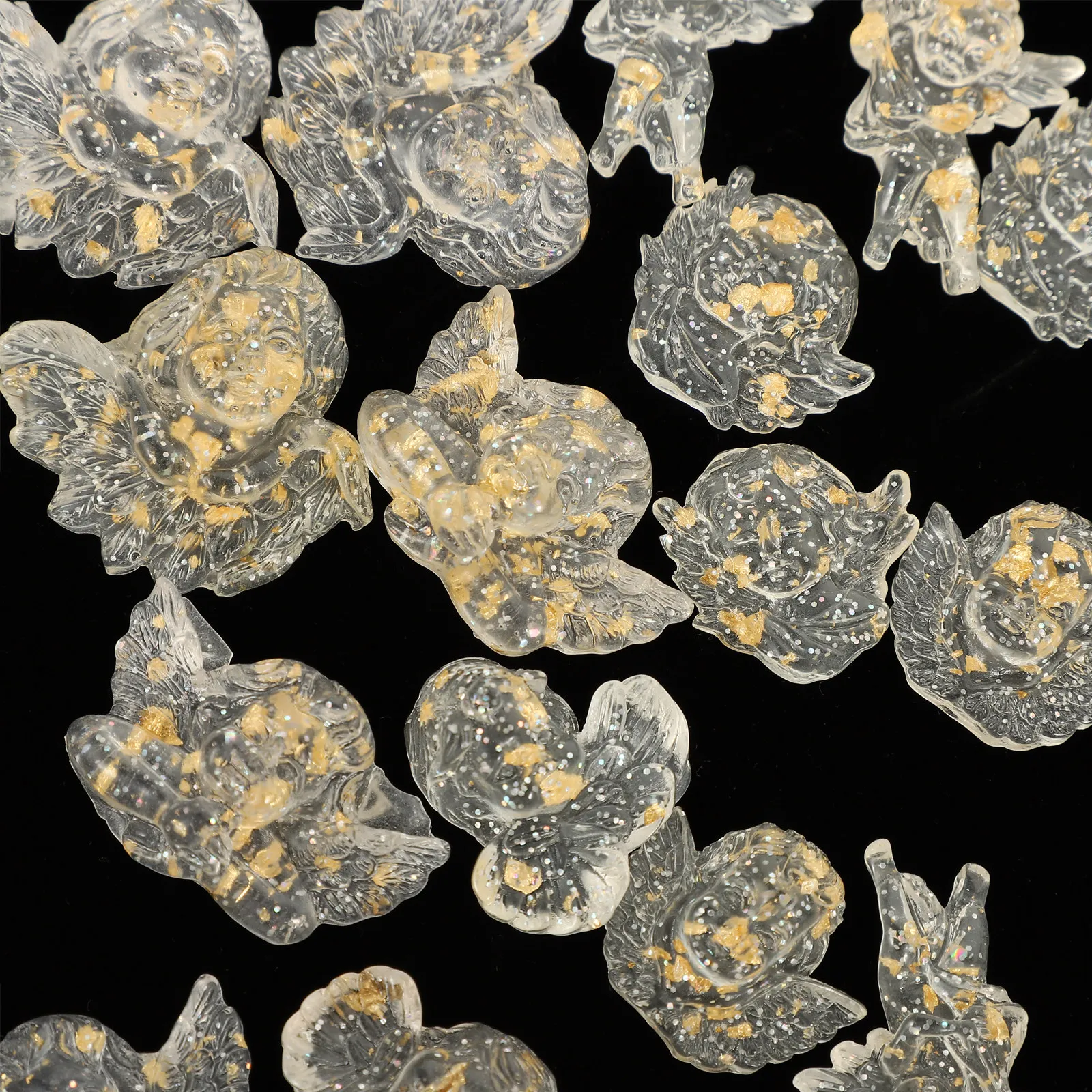 

24Pcs Resin Flatback Angel Charms Miniature DIY Embellishments for Phone Case Hairpin Decoration Jewelry Making Supplies Resin