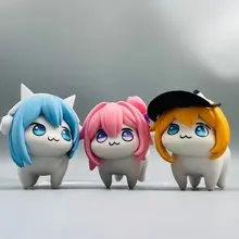 6 قطعة/المجموعة Q نسخة Nikke Doro Pvc أنيمي شخصية التماثيل سطح المكتب الحلي نموذج جمع تمثال لطيف فتاة لعبة هدية الكريسماس