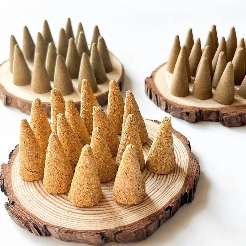 20/50 قطعة مخاريط البخور بنكهة بالو سانتو وايت سيج، مناسبة للمنزل واليوجا والتأمل